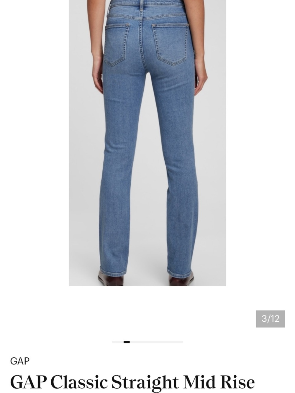 GAP Straight Leg Jeans in Blue Wash size XL - Picture 7 of 7